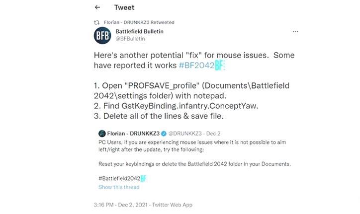 Battlefield 2042 Horizontal Mouse Not Working Fix