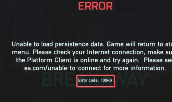 Battlefield 2042 Error Code 1004G Fix (Connection Error)