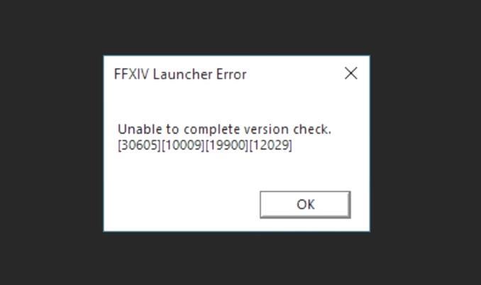 ¿Cómo solucionar el error de comprobación de versión de FF14?