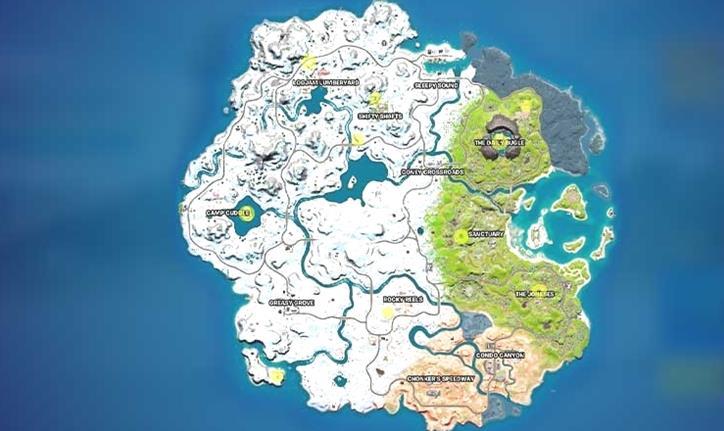 Guía de localizaciones del mapa COG del capítulo 3 de Fortnite