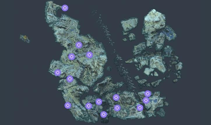 Campaña de Halo Infinite Todas las ubicaciones de objetivos de alto valor en el mapa