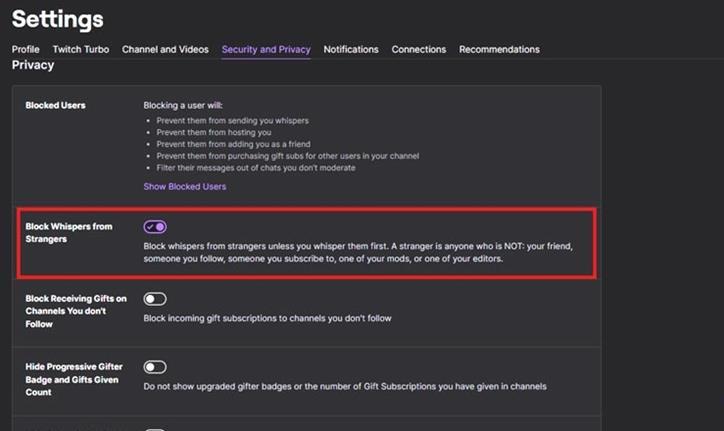 Twitch - Cómo activar y desactivar los susurros
