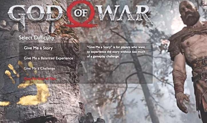 God Of War - Todos los niveles de dificultad explicados