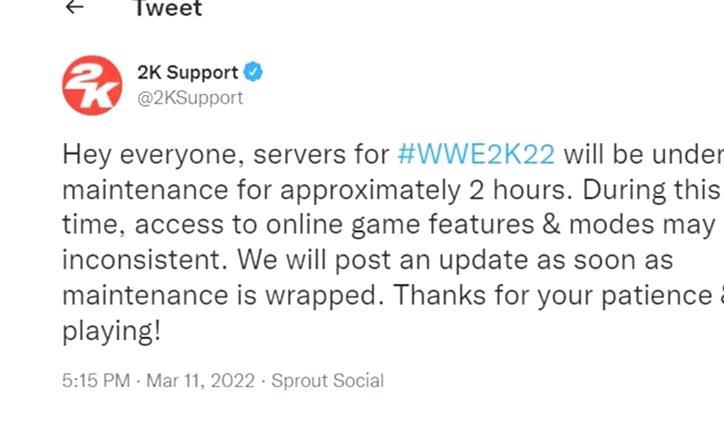 Los servidores de WWE 2K22 están caídos: ¿la conexión no funciona? Comprueba el estado