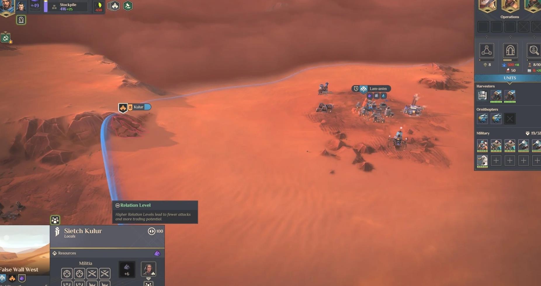Dune: Spice Wars - Cómo usar los campos de aviación