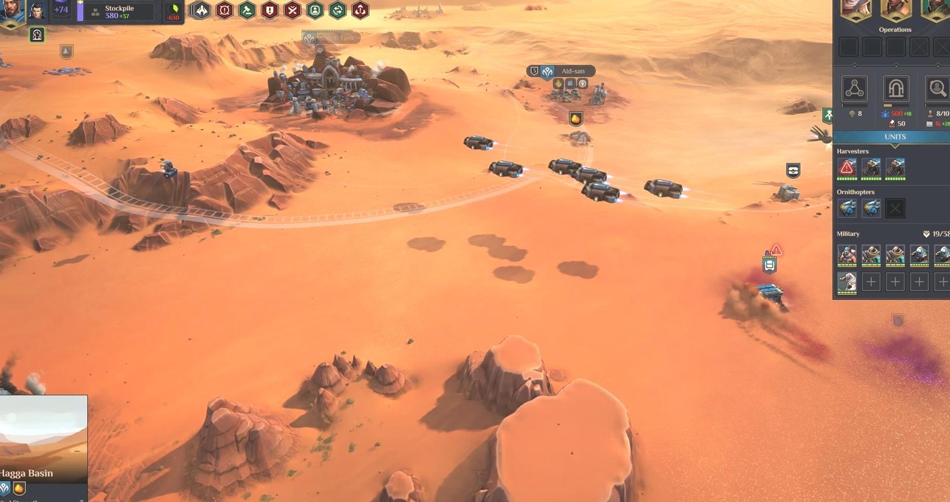 Dune: Spice Wars - Cómo usar los campos de aviación