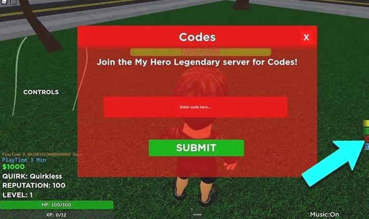 Códigos legendarios de Roblox My Hero (abril 2022)