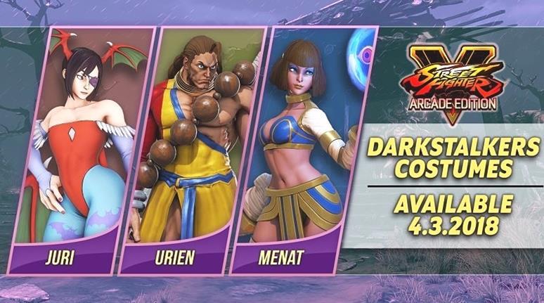 Street Fighter V: Arcade Edition recibe trajes de Darkstalkers el 3 de abril