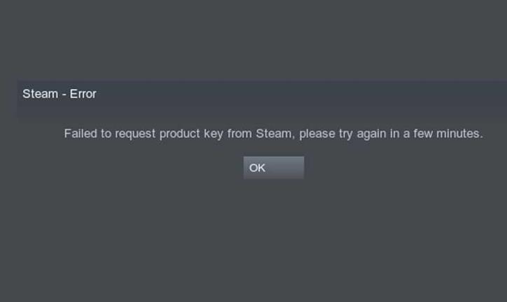 Fallo en la solicitud de la clave de producto de Steam Fix