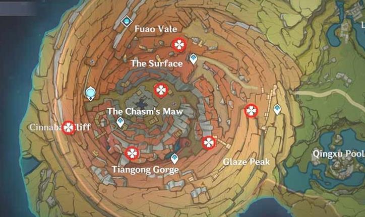 Impacto Genshin - Guía de búsqueda del mundo de las montañas milenarias