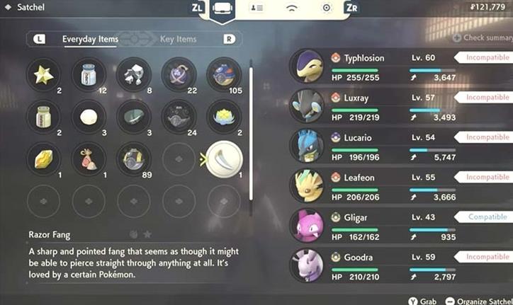 Pokemon Legends Arceus: Cómo conseguir y usar el Colmillo de la Navaja