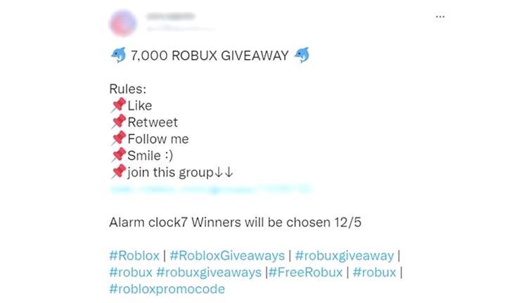 ¿Puedes conseguir 7000 Robux a través del sorteo de Twitter?