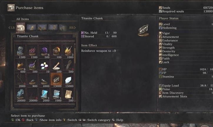 Dark Souls 3: Cómo conseguir y usar trozos de titanita