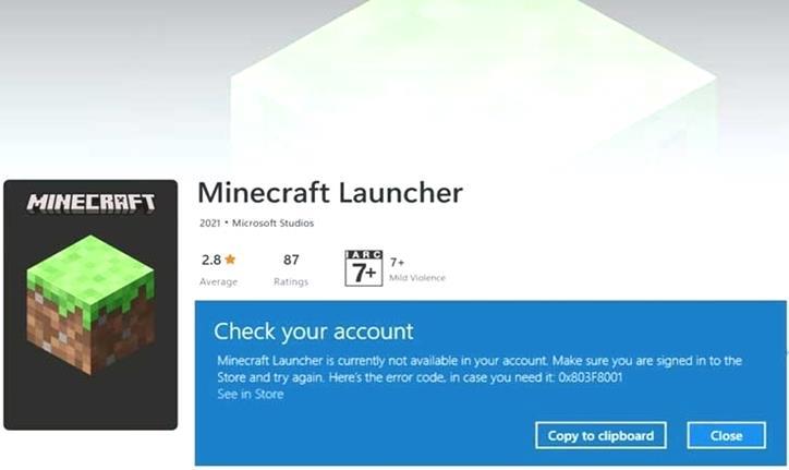 El lanzador de Minecraft no está disponible actualmente en tu cuenta (corrección)