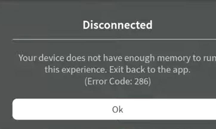 Roblox: Arregla tu dispositivo no tiene suficiente memoria para ejecutar esta experiencia