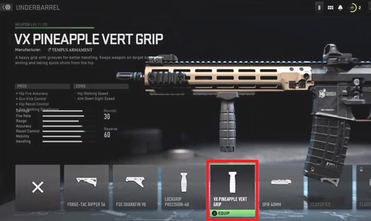 Cómo desbloquear el agarre VX Pineapple Vert en Modern Warfare 2