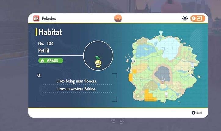 Pokemon Escarlata y Violeta: Localización de Petilil