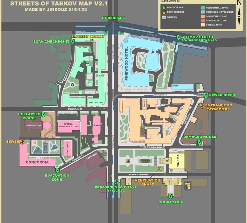 Escape from Tarkov - Conoce el mapa de las calles de Tarkov en 2023